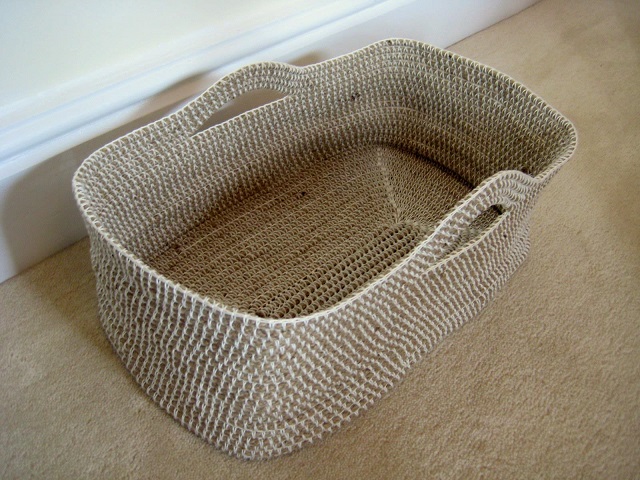 Crochet rope blanket