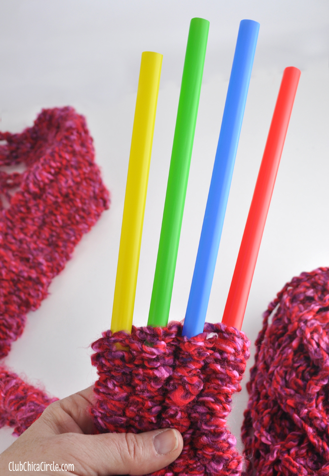 knitting with straws