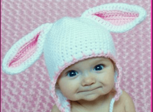 croched bunny baby ears