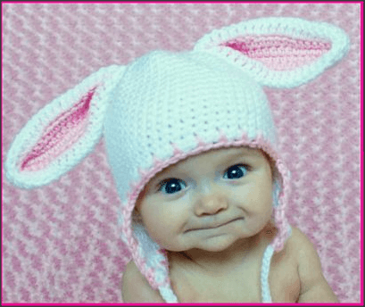 croched bunny baby ears
