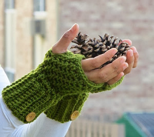 crochet fingerless gloves