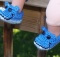 crocheted hippo baby booties