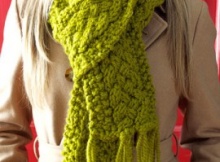 cable knit scarf