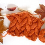 knit pumpkin halloween scarf