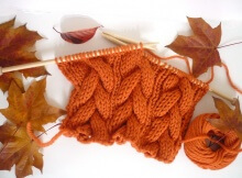 knit pumpkin halloween scarf
