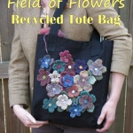 knit flower bag
