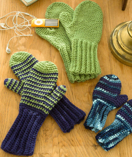 Crochet Mittens for All - Free!
