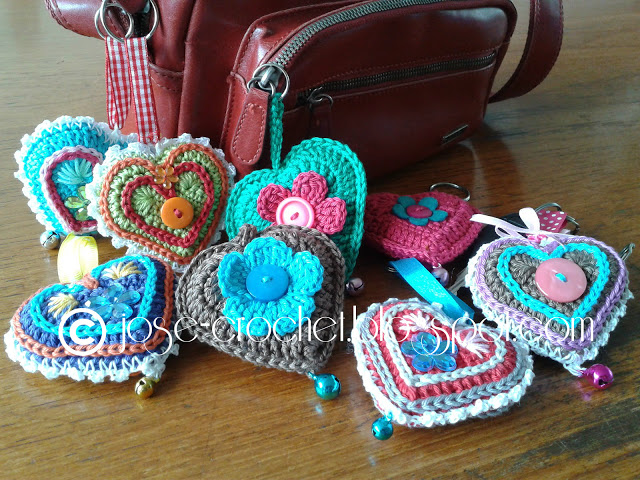 crochet hearts