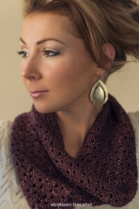 Free Knit Chocolate Diamonds Cowl Pattern