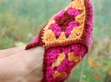 Free Crochet Granny Square Slipper Pattern