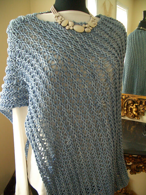 Free Knit Ridged Wrap Pattern