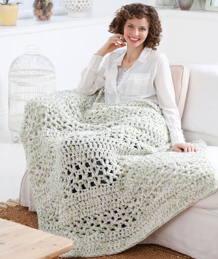 Free Super Quick Crochet Throw