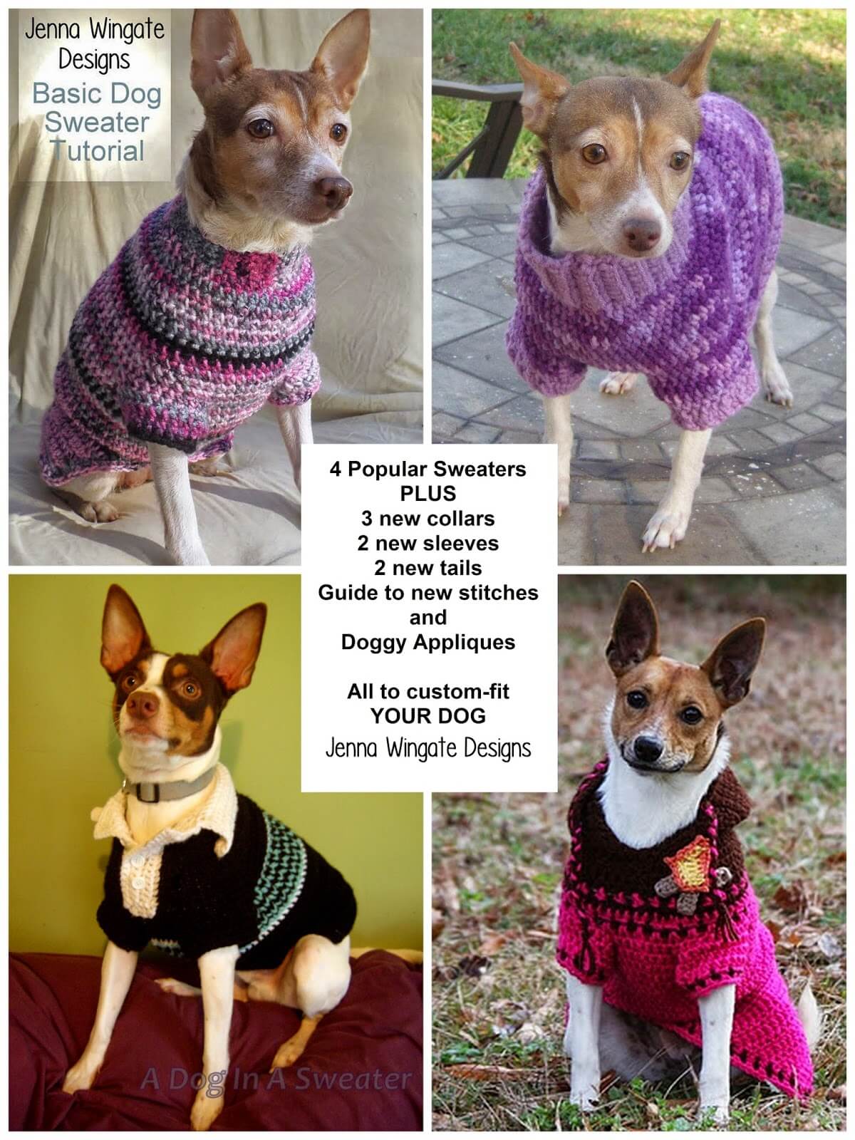 Fre Custom Crochet Dog Sweaters