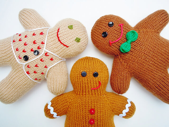 Free Knit Gingerbread Man pattern