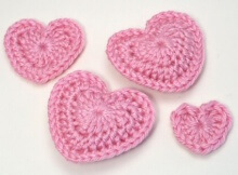 Free Crocheted Hearts Pattern
