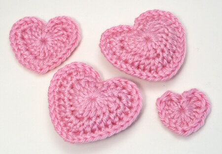 Free Crocheted Hearts Pattern