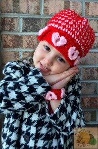 Free crochet heart beanie pattern