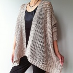 Knit cardigan-shawl pattern