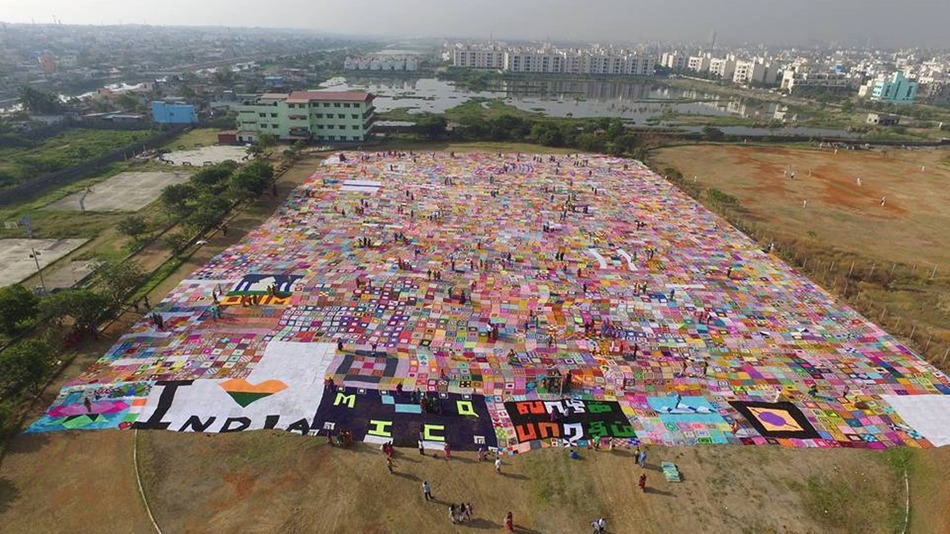 World's Largest Crochet Blanket!