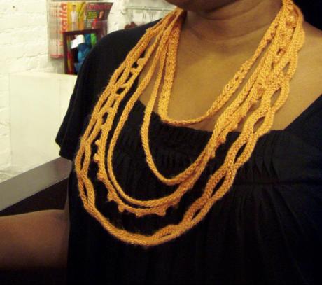 Free Knit Pattern for Indian Gold Silk Jewellery