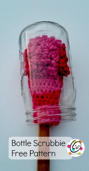 Free Crochet Bottle Scrubbie