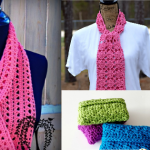 Free crochet scarves and tissue holder patterns