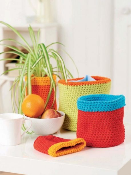 Crochet Baskets, Free Pattern