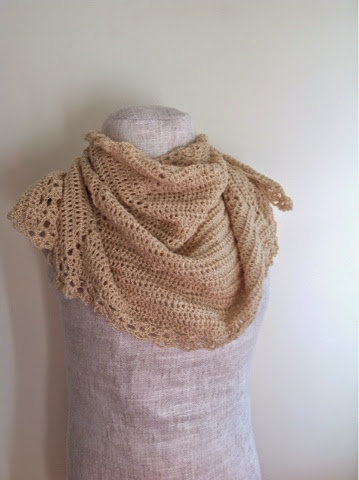 Free Crochet Gold Shimmer Shawl Pattern