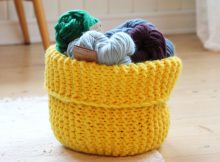 Free knit basket pattern