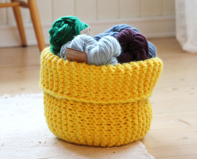 Knit these Handy Storage Baskets Free Pattern! The Spinners Husband