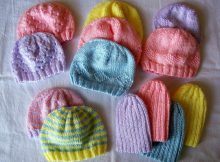 Knit Preemie Hats for Charity