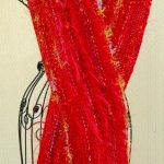 Lady in Red Fancy Knit Scarf Pattern